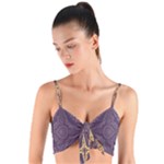 Purple and gold Woven Tie Front Bralet