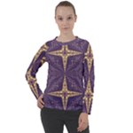 Purple and gold Women s Long Sleeve Raglan Tee