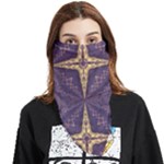 Purple and gold Face Covering Bandana (Triangle)