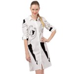 Classical Ballet Dancers Long Sleeve Mini Shirt Dress