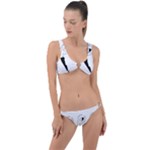 Classical Ballet Dancers Ring Detail Crop Bikini Set