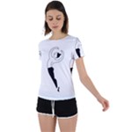 Classical Ballet Dancers Back Circle Cutout Sports Tee