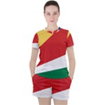 Seychelles flag Women s Tee and Shorts Set