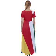 High Waist Short Sleeve Maxi Dress 