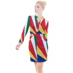 Seychelles-flag12 Button Long Sleeve Dress
