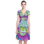 Supersoniccelestialpower2020 Short Sleeve Front Wrap Dress