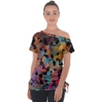 Mosaic pieces                                                   Off Shoulder Tie-Up Tee