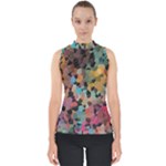 Mosaic pieces                                                    Mock Neck Shell Top