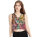Mosaic pieces                                                    V-Neck Cropped Tank Top