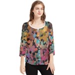Mosaic pieces                                                    Chiffon Quarter Sleeve Blouse