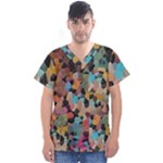 Mosaic pieces                                                     Men s V-Neck Scrub Top