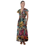 Mosaic pieces                                                      Flutter Sleeve Maxi Dress