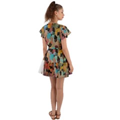 Flutter Sleeve Wrap Dress 