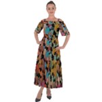Mosaic pieces                                                       Shoulder Straps Boho Maxi Dress