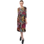 Mosaic pieces                                                       Ruffle End Midi Chiffon Dress