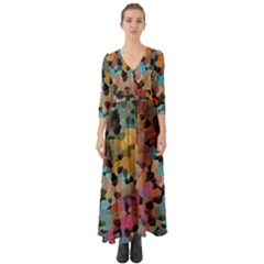 Button Up Boho Maxi Dress 