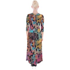 Quarter Sleeve Wrap Maxi Dress 