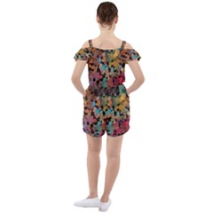 Ruffle Cut Out Chiffon Playsuit 