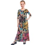Mosaic pieces                                                   Kids  Quarter Sleeve Maxi Dress