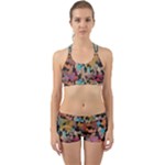 Mosaic pieces                                                    Back Web Sports Bra Set