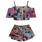 Mosaic pieces                                                 Kids  Off Shoulder Skirt Bikini