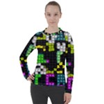 Drawn squares                                                   Women s Pique Long Sleeve Tee