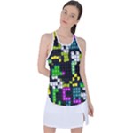 Drawn squares                                                    Racer Back Mesh Tank Top