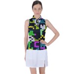 Drawn squares                                                    Women?ˉs Sleeveless Polo