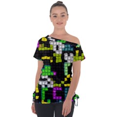 Off Shoulder Tie-Up T-Shirt 