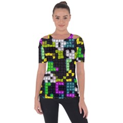 Shoulder Cut Out Short Sleeve Top 