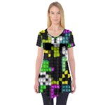 Drawn squares                                                     Short Sleeve Tunic