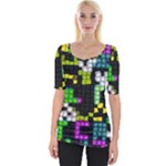 Drawn squares                                                     Wide Neckline Tee