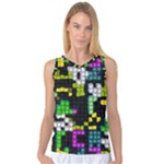 Drawn squares                                                     Women s Basketball Tank Top