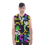 Drawn squares                                                     Men s Basketball Tank Top