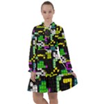 Drawn squares                                                       All Frills Chiffon Dress