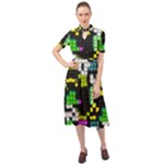 Drawn squares                                                        Keyhole Neckline Chiffon Dress