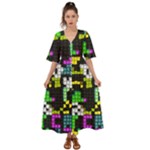 Drawn squares                                                       Kimono Sleeve Boho Dress