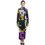 Drawn squares                                                       Turtleneck Maxi Dress