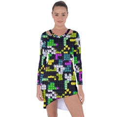 Asymmetric Cut-Out Shift Dress 