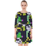 Drawn squares                                                   Smock Dress