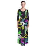 Drawn squares                                                       Quarter Sleeve Maxi Dress