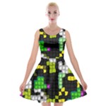 Drawn squares                                                     Velvet Skater Dress
