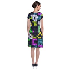 Short Sleeve Front Wrap Dress 
