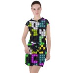 Drawn squares                                                                    Drawstring Hooded Dress