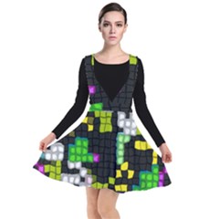 Plunge Pinafore Dress 