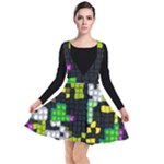 Drawn squares                                                   Plunge Pinafore Dress