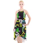 Drawn squares                                                    High-Low Halter Chiffon Dress