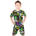 Drawn squares                                                  Kids  Tee and Shorts Set