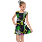 Drawn squares                                                    Kids Cap Sleeve Dress