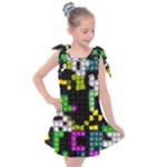 Drawn squares                                                 Kids  Tie Up Tunic Dress